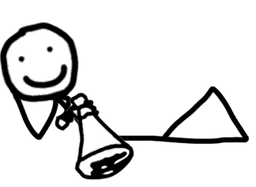 Stick figure with megaphone